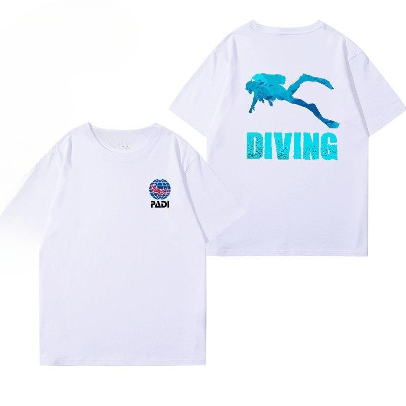 PADI Diving Instructors Cotton Tshirt From CMAS World Diving Association Unisexs Clothing Womens Clothing 2026 Summer T Shirt