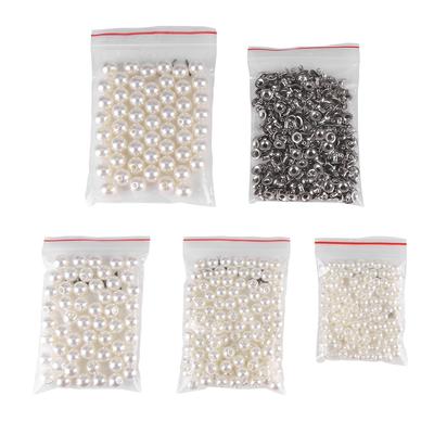 300ks 6mm 8mm 10mm 12mm Směs velikostí Nýty Cvoček Knoflík Dekorace řemeslné tašky Bílá