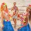 8pcs/set Hawaiian Grass Skirt Costume Set Bikini Top for Women Dress Performance Beach Birthday Tropical Luau Party Decoration
