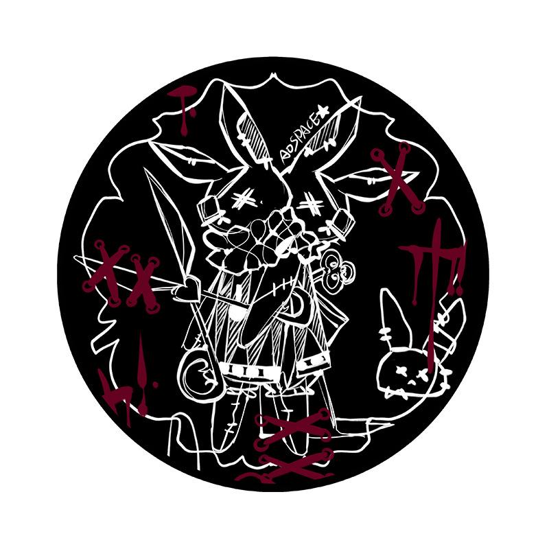 E-Sport-Stuhlmatte und Nachttischdecke mit Gaming-Thema und 3D-Effekt