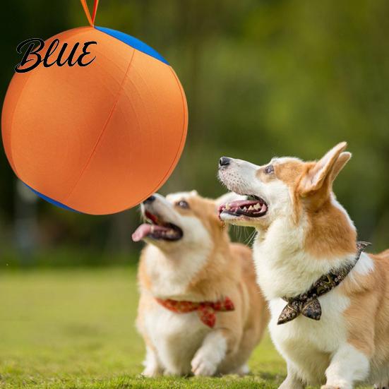 Interactive Dog Ball Herding for Dogs Calming with Cover Handle Inflatable Training Anti-burst Toy Large Breeds Small Medium Active Play Exercise