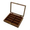 Sunglass Organizer 8-Slot Eyewear Box Velvet-Lined for Collectors