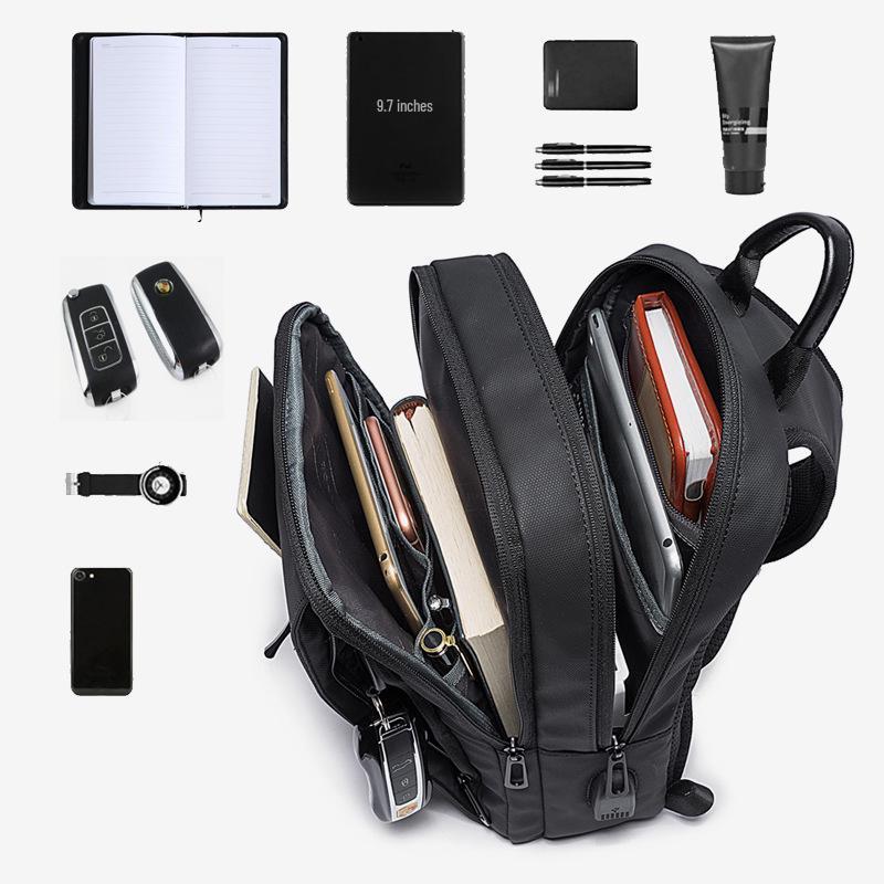2019 Men's Tech USB Shoulder Bag: Versatile Fashion for Outdoor Sports & Business