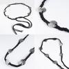Style Bohemian Metal Decor Knot Design Women Casual Woven Belt For Daily