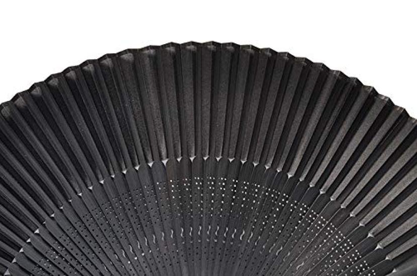 Short Silk Black Men's Fan,