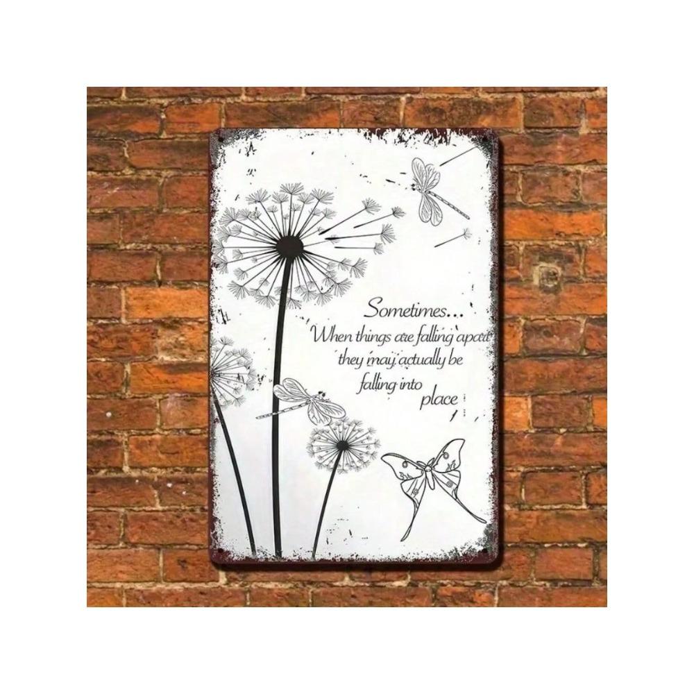 Vintage Rustic Farmhouse Metal Wall Sign 8x12 Inch Inspirational Quote Tin Plaque For Living Room Decor