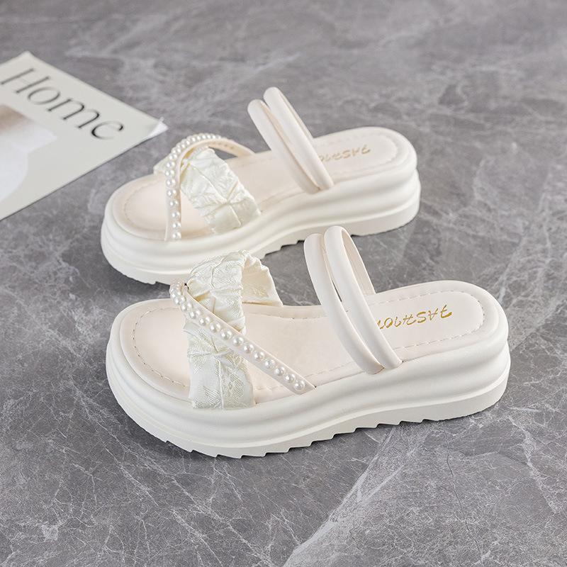 Summer 2025 new women's fashion style cool slippers wear skirt fairy style exquisite thin sandals