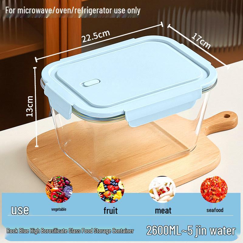 Glass Kimchi Jar with Lid - Sealed Pickled Radish Container