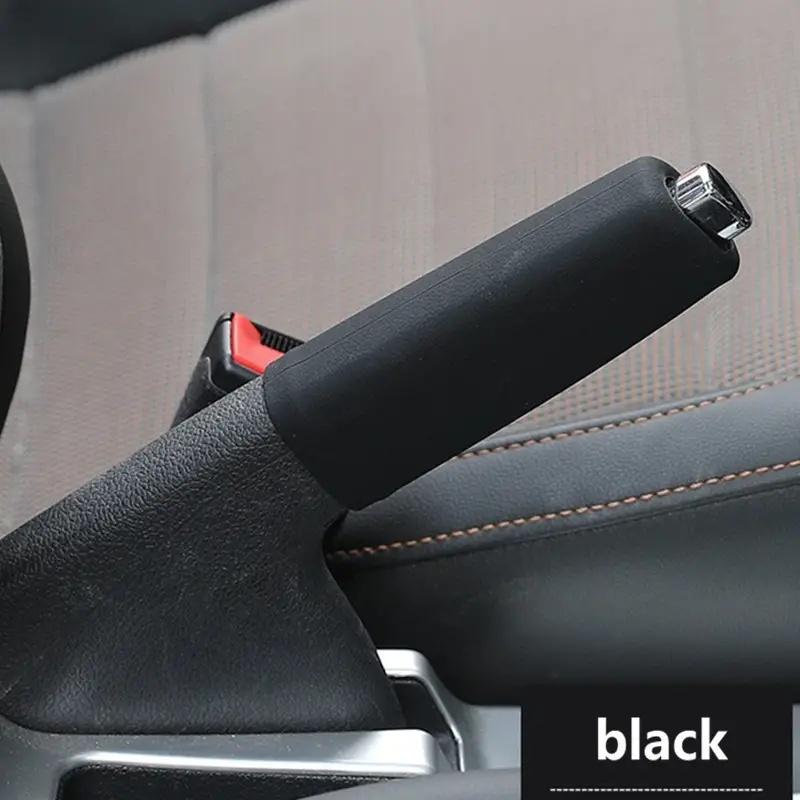 2pcs Car Auto Universal Silicone Shift Gear Head Knob Cover Handbrake Hand Brake Covers Sleeve Case Skin Protector Car Styling C