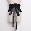 Elastic Bowknot Cinch Belt Elegant Dress Waistband Versatile Lace Waist Belt  for Women