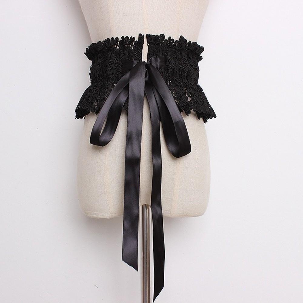Elastic Bowknot Cinch Belt Elegant Dress Waistband Versatile Lace Waist Belt for Women