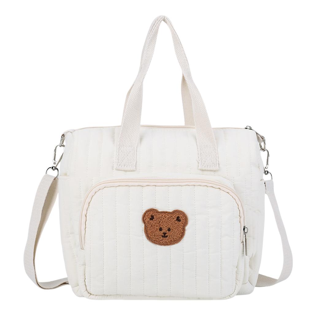 Quilted Multifunctional Baby Diaper Bag with Adjustable Straps Cute Handbags for Women Mom Travel Shopping
