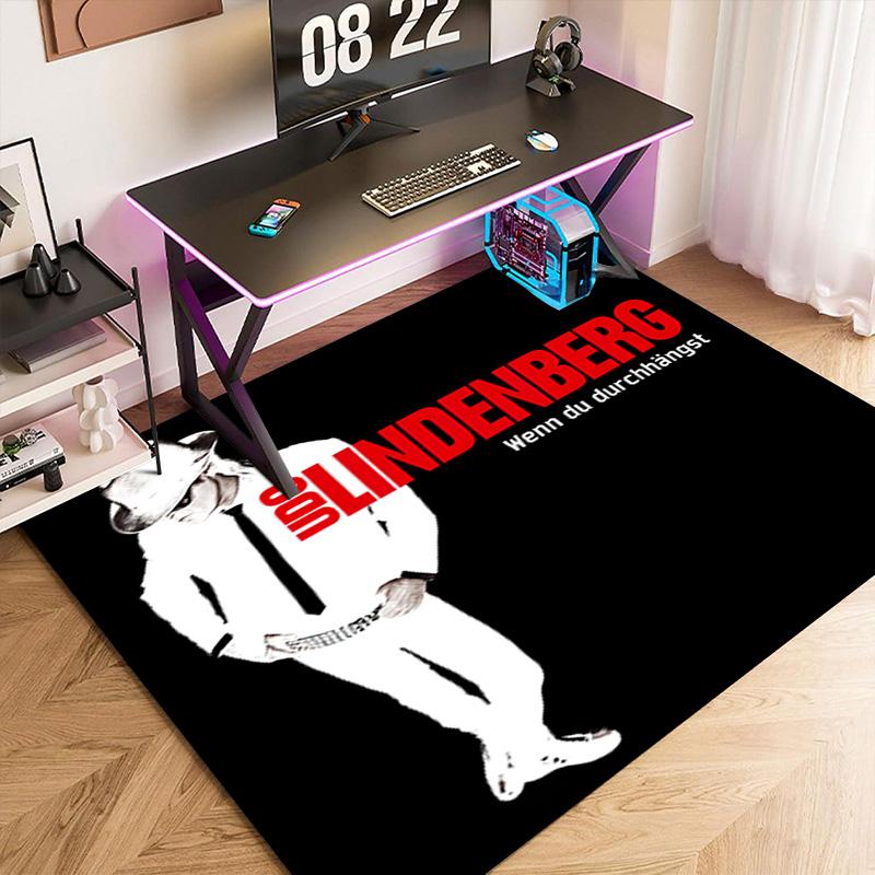 1pc Udo Lindenberg's Black and White Album Carpet Rug for Living Room Bedroom Home Sofa Decoration,Kids Play Non-slip Floor Mat