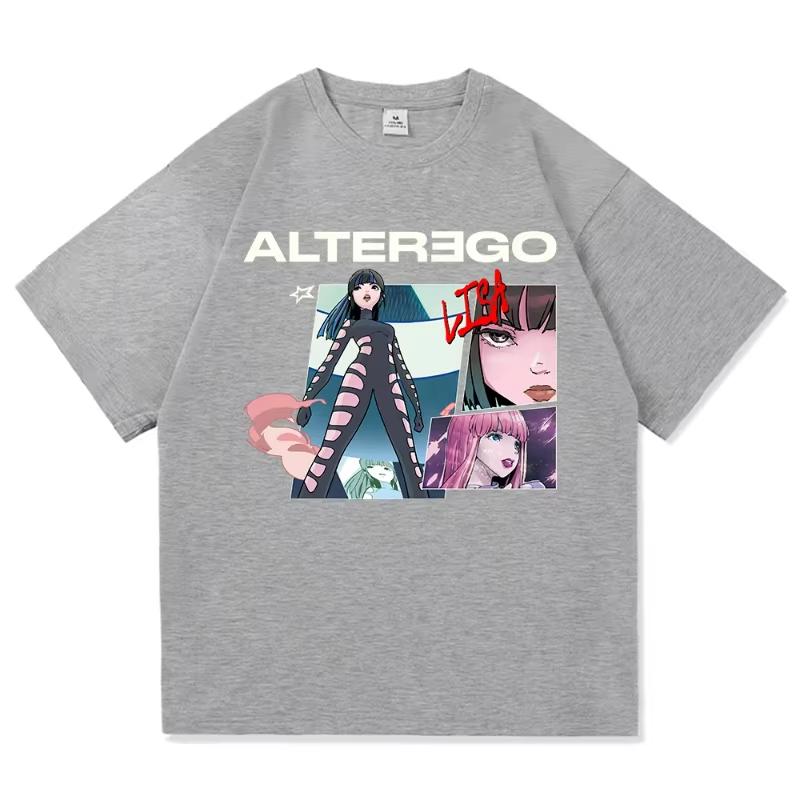 Lisa Alter Ego Tour 2025 T Shirt Fashion Men/Women Harajuku Aesthetic T-Shirt High Quality Anime Vintage Cotton Tees Shirts Tops