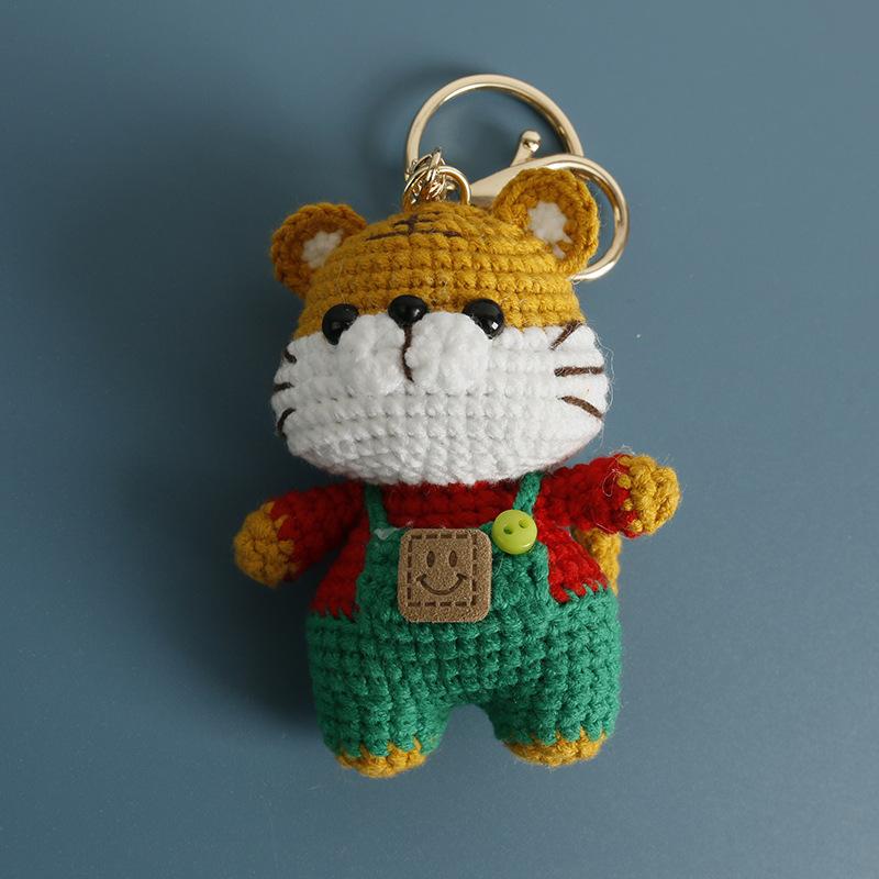 Crochet Animal Key Ring Cute Handwoven Pendant Creative Mini Knitted Animal Keychain Friends Gift