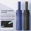 60 Rib Umbrella with Easy Auto Open/Close Feature Sun Rain Protective Umbrellas Automatic Fold