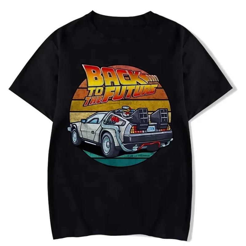Back To The Future T Shirt Men Summer Casual Tshirts Women Fashion T-shirt Casual Clothing Tops Tee Cool Car T Shirt Camiseta