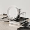Dish Drain Rack Draining Storage Shelf Kitchen Utensil Holder Countertop Drainer Space-Saving  Dryer Rack For Dishes Cups Plate