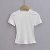2024 American Women's Slim Fit Round Neck Short Sleeve Stretch T-Shirt