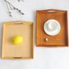 Rectangular Wooden Serving Tray for Coffee Table, Simple Storage Cafe, Party,