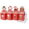 4pcs Christmas Candy Gift Box Chocolate Cookie Apple Packaging Box Santa Claus Bags Christmas Decorations for Home New Year 2025
