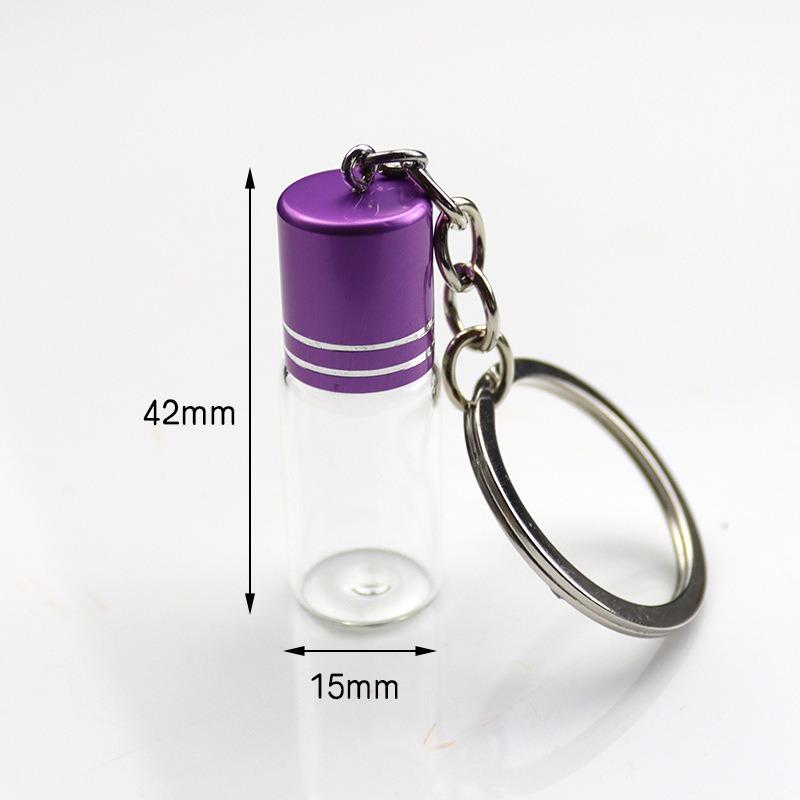 Mini Wishing Bottle Keychain For Diy Decoration Craft Glass Bottle Pendant Women Bag Charm