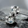 Square Four-Prong Zirconia Crystal Stud Earrings - Fashionable Jewelry for Women