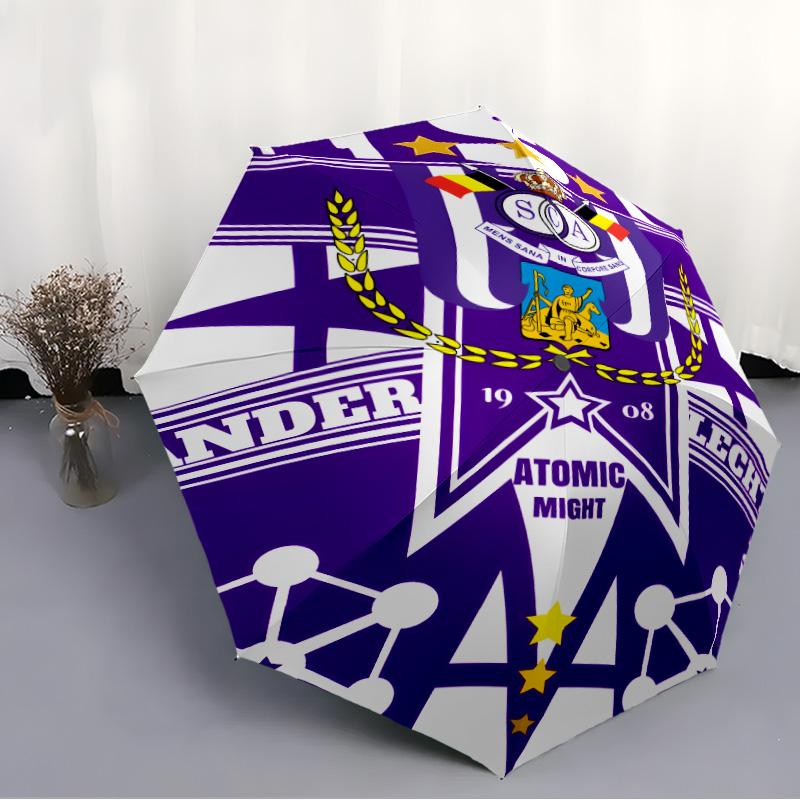 1pc Anderlecht Umbrella, Sun Protection, And UV Shielding. It Has Eight Sturdy Ribs for Outdoor Use And Perfect As a Holiday Gift