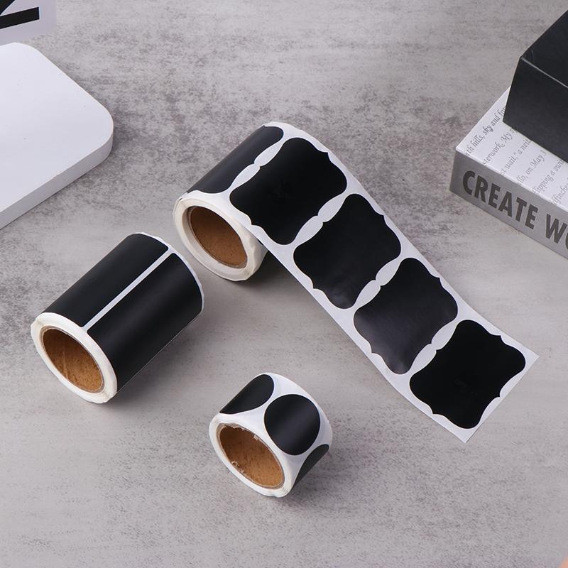 500Pcs/Roll 3 Styles Removable Blackboard Stickers Waterproof Chalkboard Labels 1.37*2.16In For Home & Kitchen