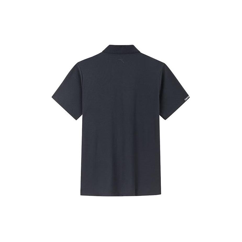 Anta Basketball Series Letter Logo Pullover Sports Short Sleeve Polo Shirt Men polo shirts Basic-Black 152421106-3