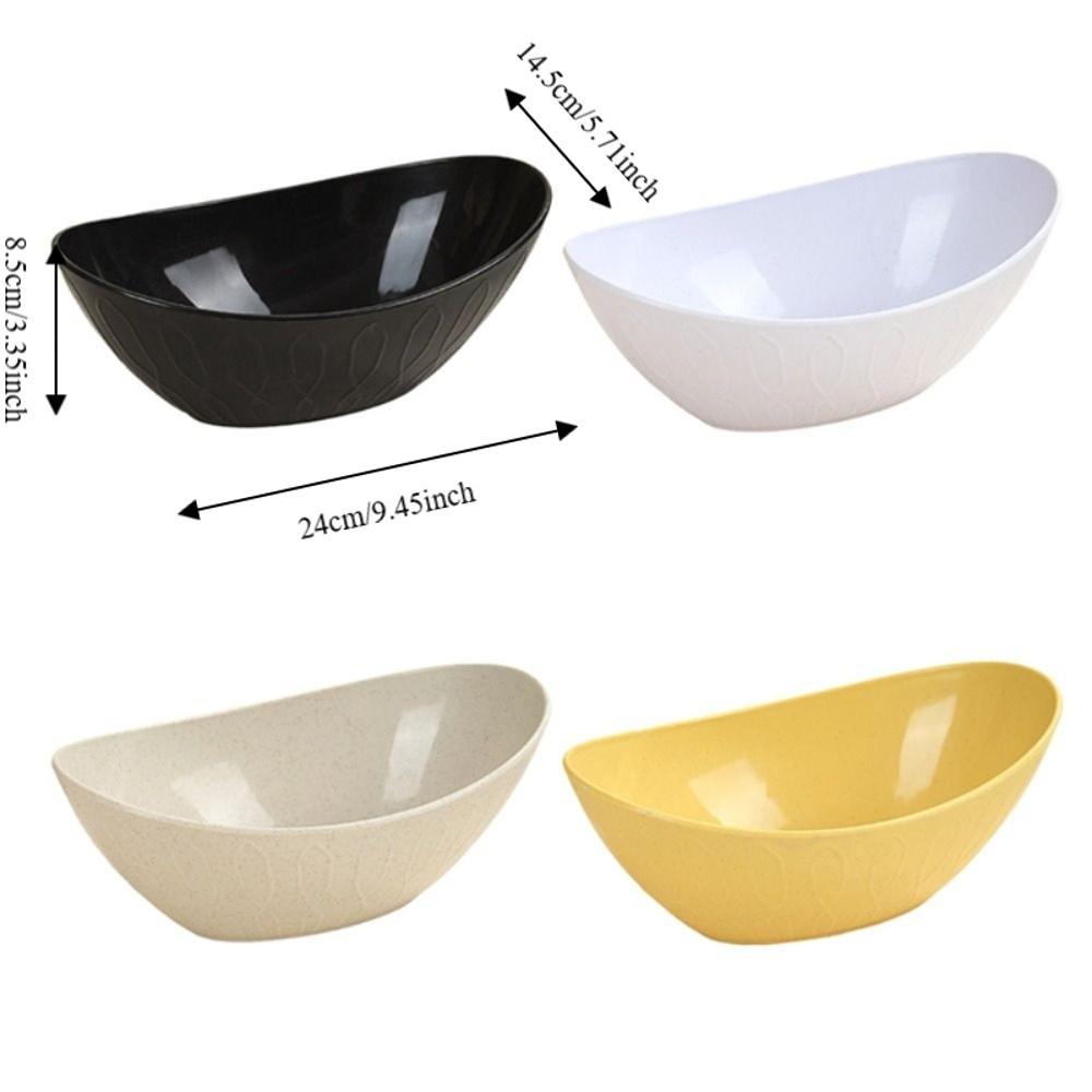 2PCS Thickened Fruit Serving Bowl Large Capacity Preparing-food Bowl Ingot Shape Salad Bowl  Nut