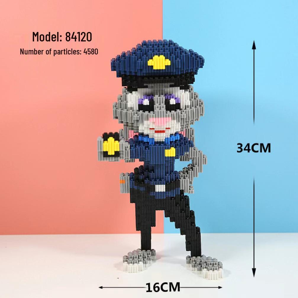 Girls' Compatible Lego: Violent Bear Building Block Series - Educational Micro-Block Interlocking Toys & Gifts