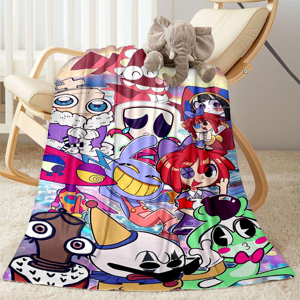 Digital Circus Blanket Durable Comfort Great for Seaside Bed Sofa Four Seasons Universal Warmthful Decor Suitable for Gifting Relatives and Friends