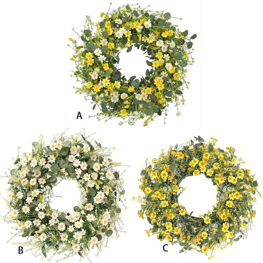 ABS Vibrant Front Door Wreath For Spring Wildflowers In Full Bloom Wedding Wreaths For Front Door
