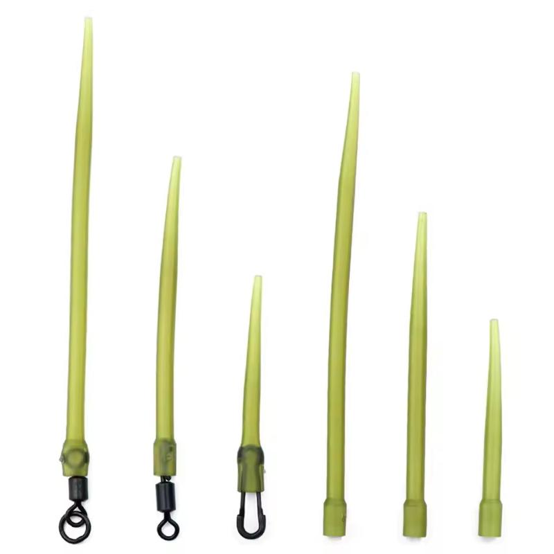 40Mm/60Mm/75Mm Long Anti-Tangle Sleeve Hair Rig Fishing Accessories For Carp Swivels Connector Terminal Fishing Tackle 20Pcs