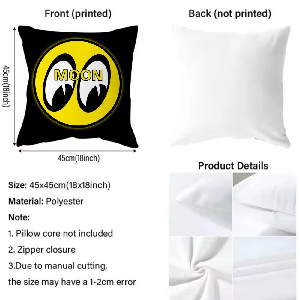 Cute Cartoon M-Mooneyes Cushion Cover Comfortable Reversible Pillow Cover Ideal For Car Sofa Bedroom & Beyond