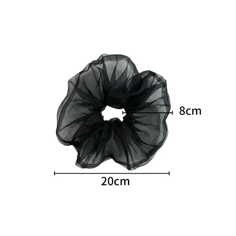 Sweet Temperament Fashion Exaggerated Hair Band Hair Accessories Retro Wrinkle Chiffon Scrunchies for Women Girls