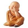 Resin Cute Little Monk Mini Statue Modern Handmade Sculpture Cute Home Living Room Desktop Figurines Children's Gifts Special