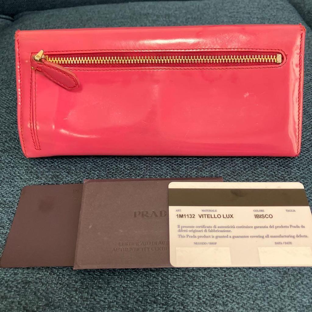Used PRADA Saffiano Long Wallet Genuine