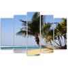 Fünfteiliges Bild auf Leinwand, Tropischer Strand, Ozean
