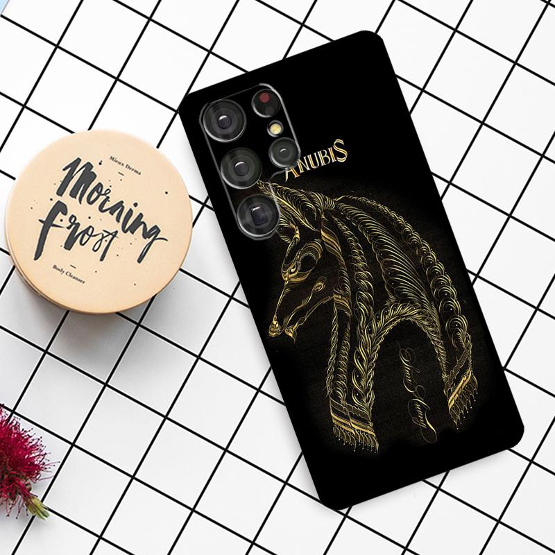 Egypt Nefertiti Anubis Ankh Case For Samsung Galaxy S25 Ultra S23 S22 S21 S20 S24 Ultra S9 S10 Plus S25 FE Phone Cover