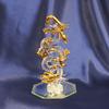 Fourcart Handmade Glass Feng Shui Lucky Crystal Rising Dragon, Dragon, Small, 11cm Long, Set of 3
