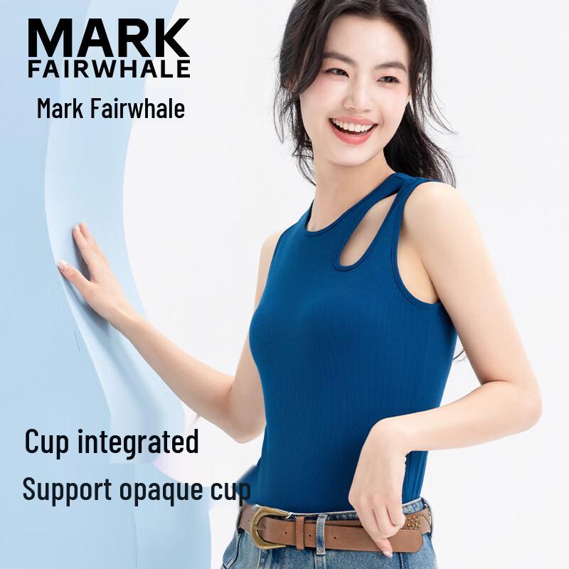 MARK FAIRWHALE Women s Ribbed Camisole Vest with Built-in Bra XL
