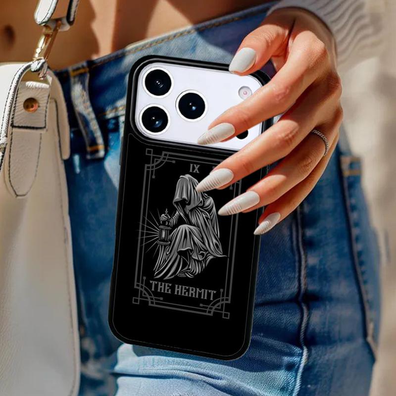 The Hermit Tarot Card Witchcraft Phone Case For iPhone 17 Air 14 15 13 12 Max Cover For Apple 16e 11 Pro Max Plus Coque