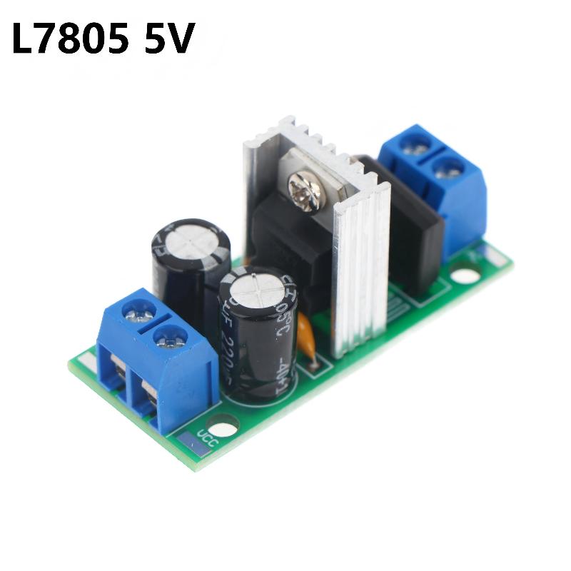 

Hot Sale L7805 L7812 Step Down Power Supply Module 5V 12V Voltage Regulator Board With Heat Sink For DIY Electronics Projects