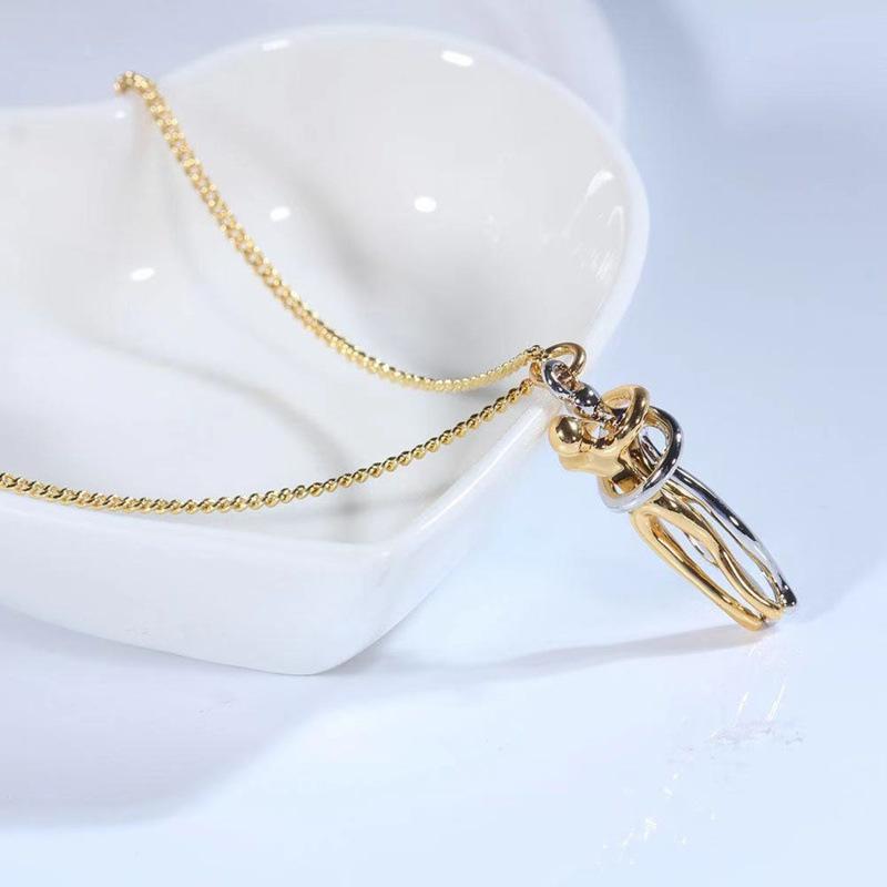 Couple Hug Necklace Lovers Hugging Pendant Valentine'S Day Couple Gift Love Style Gift For Wife