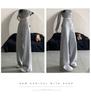 American Style Women's High-Waist Micro Flare Sweatpants: Slimming, Stylish Spring 2026 Edition with Drawstring and Flattering Draping.