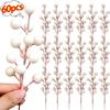 Artificial White Berries Stems Christmas Berry Branches Fake Fruit Flowers Wedding Party New Year Home Decorations DIY Crafts