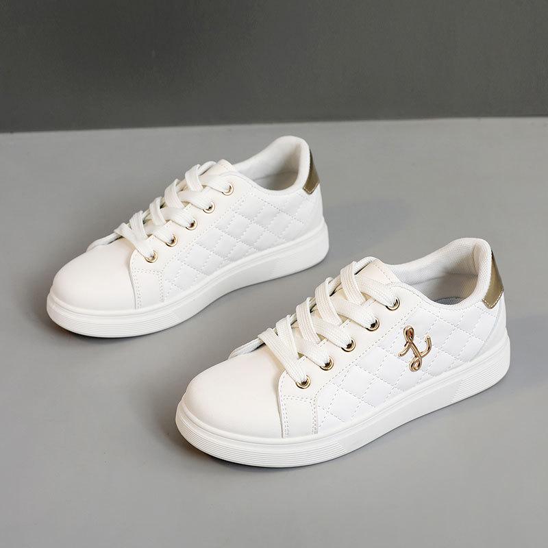 

Clearance KT new spring and autumn thick-soled low-top heightening simple college trendy student board shoes 35 белый