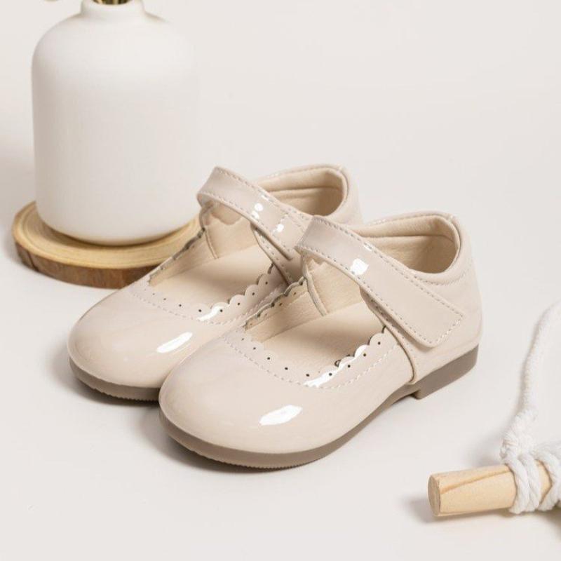 Children Princess Shoes Spring Autumn Classic Girls Leather Shoes Wedding Party Kids Causal Ballet Flat Shoes Shallow Non-slip